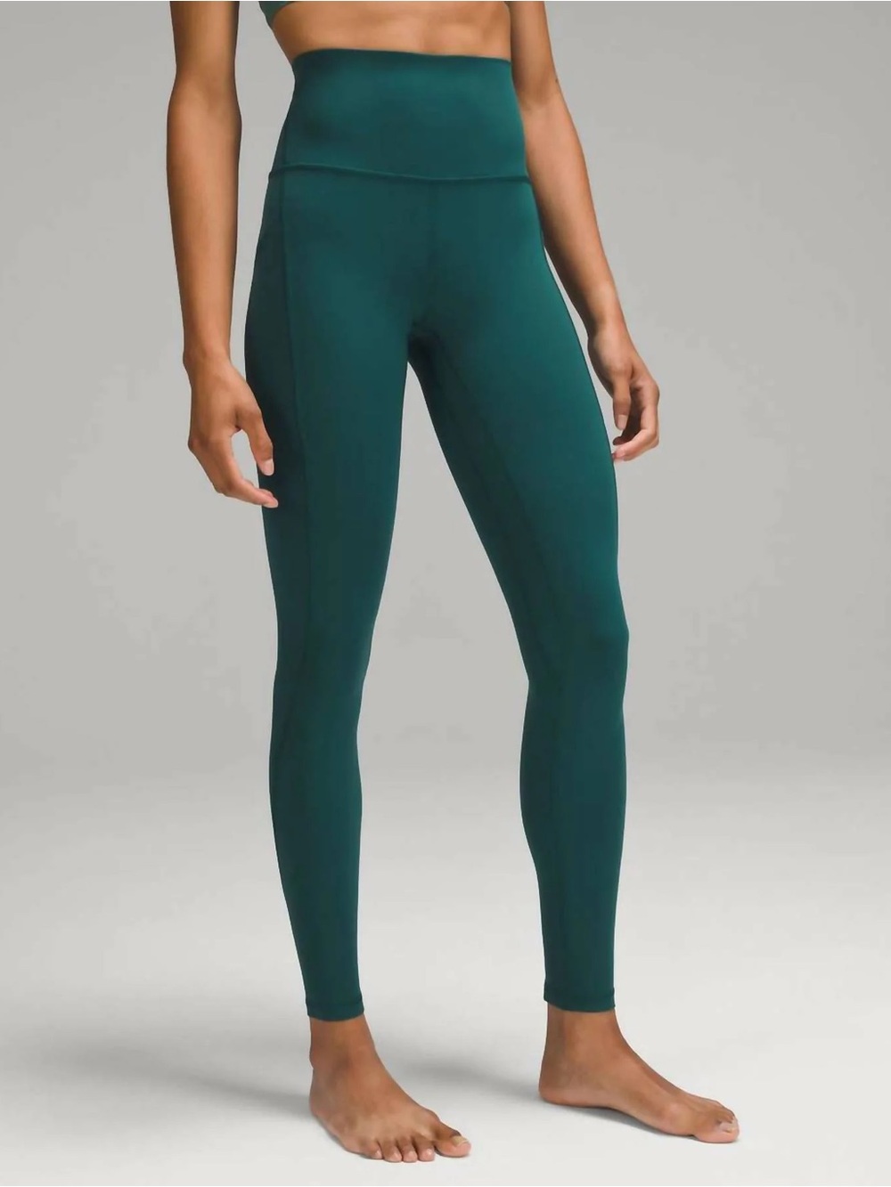Lululemon High Waisted Align Leggings 28” Storm Teal Size 6 EUC - Picture 3 of 5
